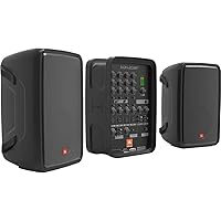 EON208P Portable All-in-One 2-way PA System with 8-Channel Mixer and Bluetooth, Black