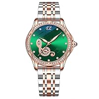 Automatic Mechanical Ladies Watch Dress Waterproof Female Wrist Watch Rose Gold Watches for Women