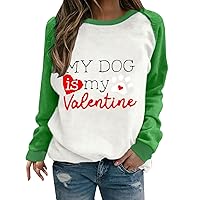 Long Sleeve Raglan Shirts for Women Funny Dog Paw Print Graphic Tees Blouse Casual Crewneck Sweatshirt Pullover Tops