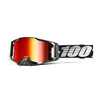 100% Armega MX Offroad Goggles Soledad w/Mirror Red Lens