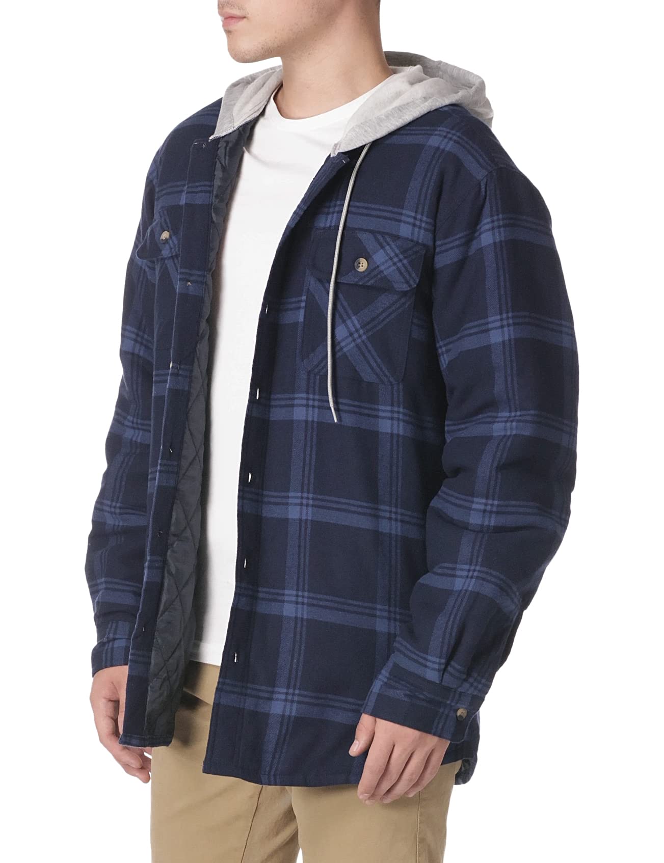Mua Wrangler Authentics Men's Long Sleeve Quilted Lined Flannel Shirt  Jacket with Hood trên Amazon Mỹ chính hãng 2023 | Fado