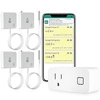 ST5 WiFi Freezer Thermometer Alarm, Email Alert, App Notification, Data Logging Export, No Subscription Fee, Remote Temperature Sensor for Refrigerator, Freezer, Hot Tub (4 Pack)