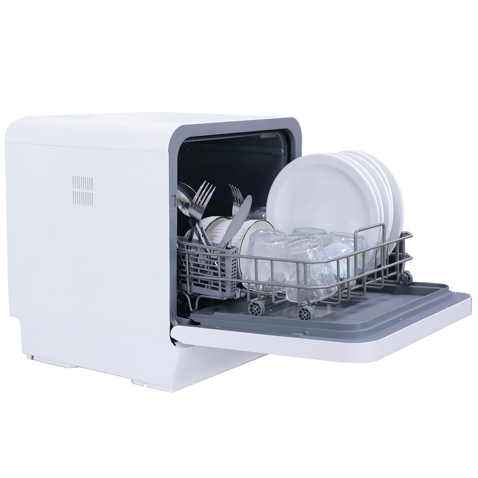 portable dishwasher no hookup. Countertop Dishwasher with Water Tank. With  child lock, hot drying, 4 washing