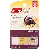 Carmex Comfort Care Colloidal Oatmeal Lip Balm, Sugar Plum .15oz (Pack of 3)