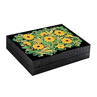 AN207 DIY Resin Jewelry Box Special-Shaped Diamond Painting Jewelry Containers Holders Desktop Home Decorative Storage Organizer Case Small Jewelry (Color : Flower)