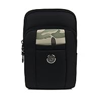 EDC Tactics Military Outdoor Sport Recreation Water Resistant Oxford Waist Fanny Pack Shoulder Messenger Bag Cellphone Pouch Hold Less Than 6.3'' Mobile Phone (Camouflage)