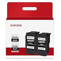 Compatible Ink Cartridge Replacement for Canon 243 243XL PG-243 XL (Black, 2-Pack) Ink Cartridges Fit for TR4520 TR4522 MG2520 MG2522 MG2922 TS3322 TS3122 TS202 MX490 MX492 Printer