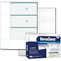 VersaCheck UV Secure Checks - 750 Blank Business or Personal Wallet Checks - Green Elite - 250 Sheets Form #3001 - 3 Per Sheet