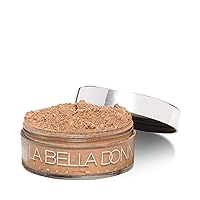 La Bella Donna Loose Mineral Foundation, Non-Chemical SPF50, Only 4 Ingredients, Reef-Safe, Non-Nano, Natural Mineral Makeup with Sun Protection | 10g | Light Amber