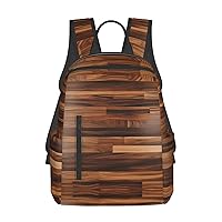 Wood Grain print Lightweight Laptop Backpack Travel Daypack Bookbag for Women Men for Travel Work