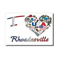 RHOADESVILLE FRIDGE MAGNET VIRGINIA (VA) MAGNETS USA SOUVENIR I LOVE GIFT (Var. SYMBOL)