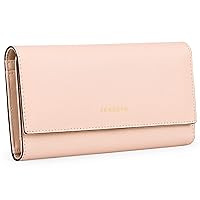 SENDEFN Wallets for Women Ultra Slim Real Leather Card Holder with RFID Blocking Large Capacity