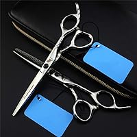 Hair Cutting Scissors Kit, Professional Barber Scissors, 6.0 Inch Hairdressing Shears Set, Flat Shears, for Barber, Salon, Home