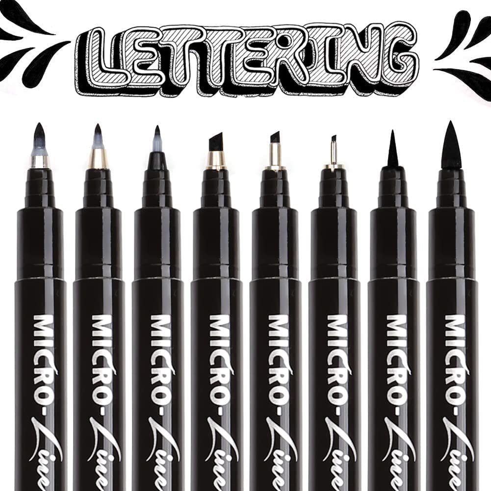 DOMS Metallic Brush Pen (2 Shades) Super soft brush tip Nib Sketch Pen –  ondesk.in