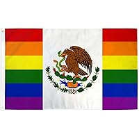 Mexico Rainbow Gay Pride Flag 3 x 5 Foot Banner LGBT Festival Mexican Sign New