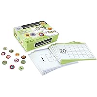 hand2mind Holiday Ten Frames Math Counters for Kids, Math Counters Chips for Counting and Sorting, Kindergarten Learning Games, Counting Toys, Math Game (288 Math Counters and 10 Ten Frame Cards)