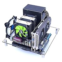 PC Open Chassis Computer Heat Dissipation Case Acrylic ATX MATX ITX Motherboard Test Bench Platform DIY Computer Case with Metal Switch