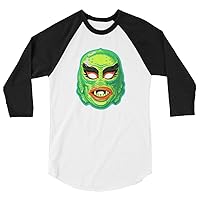 Creature from The Black Lagoon Mask Retro Vintage Horror Movie Halloween Raglan Gift T-Shirt