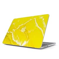 BURGA Hard Case Cover Compatible with MacBook Pro 13 Inch Case Release 2012-2015 Model: A1502 /A1425 Retina Display NO CD-ROM Neon Yellow Marble Citrus Stone Summer Vibes Cute for Girls Vivid Bright