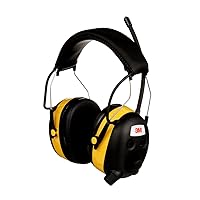 3M WorkTunes Connect + AM/FM Hearing Protector, Noise Reduction Rating (NRR) 24 dB, Wireless Bluetooth & Radio Ear Muffs With Integrated Microphone & High Fidelity Speakers (90541H1-DC-PS)