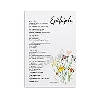 Epitaph Poem Poster by Merrit Malloy, When I Die, Poem on Death, Give Me Away, Me-not (1) Canvas Painting Posters And Prints Wall Art Pictures for Living Room Bedroom Decor 08x12inch(20x30cm) Unframe