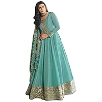 Mehendi-Haldi-Sangeet Functions Wear Designer Long Anarkali Gown Dupatta Suits