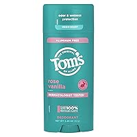 TOMS OF MAINE Rose & Vanilla Deodorant, 3.25 OZ