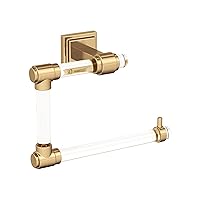 Amerock BH36062CCZ | Clear/Champagne Bronze Towel Ring | 5-7/16 in (138 mm) Length Towel Holder | Glacio | Hand Towel Holder for Bathroom Wall | Small Kitchen Towel Holder | Bath Accessories