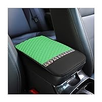 8sanlione Car Center Console Cover, PU Leather Armrest Seat Box Protector Pad, Car Middle Console Armrest Cushion, Universal Auto Interior Decor Accessories for Most Vehicle, Truck, SUV (Green)