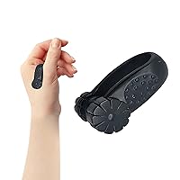 Acupressure Hand Pressure Point Clip All Natural Headache Migraine Aid Pain Relief, Drug Free Tension Anxiety Relief, Stress Reduction, Soothing Muscle Pain Alleviation - (Black)