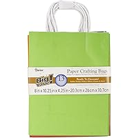 Darice BAG237 13Piece, Primary Color Value Pack Paper Bag, 4.25 by 8 by 10.25 inch