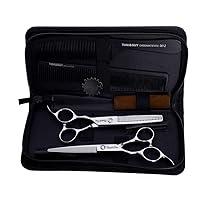 Hair Cutting Scissors, Professional Haircut Scissors Kit, Left Hand Scissors Hairdressing Tools, for Barber, Salon, Home