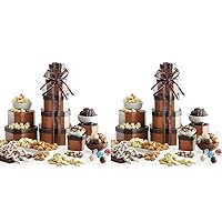 Gourmet Chocolate Food Gift Basket Snack Gifts for Families, College, Delivery for Birthdays, Appreciation, Thank You, Get Well Soon, Care Package (Pack of 2)