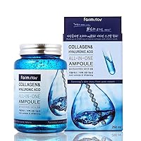 Collagen and Hyaluronic Acid All In One Moisturizer Ampoule (250ml 8.45 fl oz.) for Farmstay Farm stay