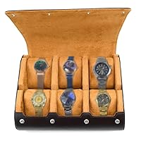 Large Capacity 6-position Watch Case, Collectible Watch Storage Box, Detachable Watch And Watch Case