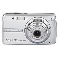 OM SYSTEM OLYMPUS Stylus 760 7.1MP Digital Camera with Dual Image Stabilized 3x Optical Zoom (Silver)