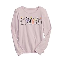 Gap Girls' Long-Sleeve Graphic Tee T-Shirt with Dropped Shoulder