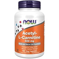 Supplements, Acetyl-L Carnitine 500 mg, Amino Acid, Brain And Nerve Cell Function*, 100 Veg Capsules