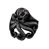 Mens Stainless Steel Biker Nautical Octopus Tentacle Ring Men Size 7-15