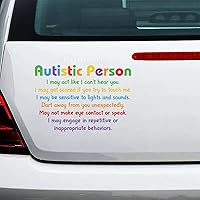 I Am an Autistic Person Adhesive Vinyl Wall Stickers for Home Nursery, Positive Wall Decal Sticker for Women, Men Teen Girls Office Dorm Door Wall Decor 3in.