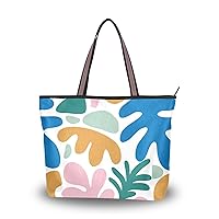 MNSRUU Tote Bag - Large Top Handle Purses and Handbags for Women,Vintage Abstract Shoulder Bags,M