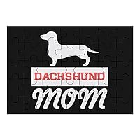 Dachshund Dog Mom Wooden Puzzles Adult Educational Picture Puzzle Creative Gifts Home Decoration