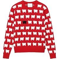 Lady Princess Diana Fleece Sweater for Women in Black Sheep Red Color - Princess Diana Black Sheep Sweater