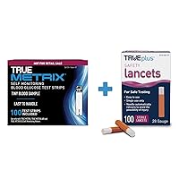 1x 100ct TRUE METRIX Test Strips + 1x 100ct TRUEplus 28g Safety Lancets