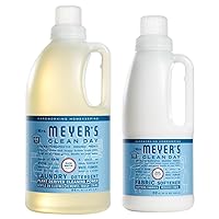 Mrs Meyers Laundry Detergent & Fabric Softener Liquid Bundle Pack, Rain Water Scent, Bundle Of 2 Items