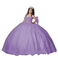 Lace Appliques Tulle Quinceanera Dresses Ball Gown Elegant Puffy Beaded Off The Shoulder 15 Dresses for Quinceanera