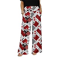 Women's Wide Leg Pants with Pockets with Crazy Art