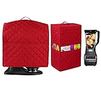 Stand Mixer Cover compatible with Kitchenaid Mixer, Fits All Tilt Head & Bowl Lift Models with 3 Organizer Bag for Accessories. (Multi-packed(RED), For Tilt Head 4.5-5 Quart)