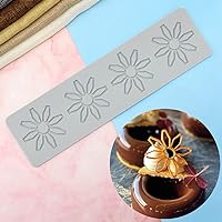 Flower Cake Silicone Embossing Mat Texture Fondant Lace Decorating Mold Gum Paste Cupcake Topper Tool Icing Candy Imprint Baking Moulds Sugarcraft (E_11*2.96 * 0.12inch)