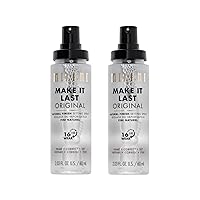 Make It Last Original - Natural Finish Setting SPray - 3-in-1 Setting Spray and Primer- Prime + Correct + Set - Makeup Finishing Spray and Primer - Long Lasting Makeup Primer and Spray - 2 Pack